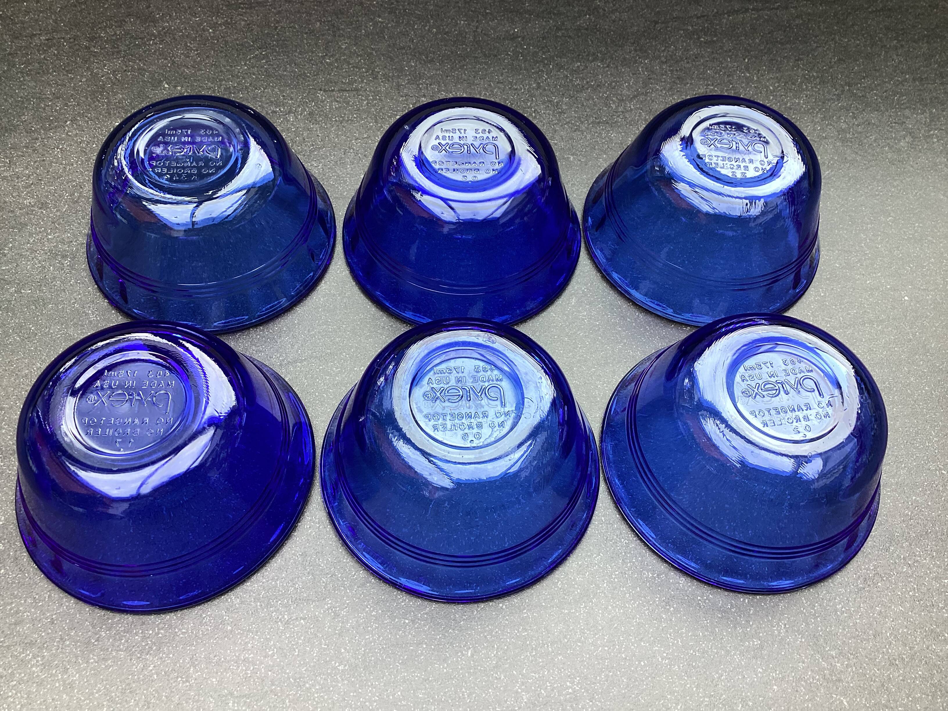 6 coupelles en verre Pyrex made in USA