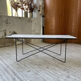 50s coffee table in metal and marble