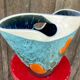 Modernist ceramic vase Elchinger, France vintage 1950 - 1960