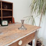 Vintage pewter candle holder