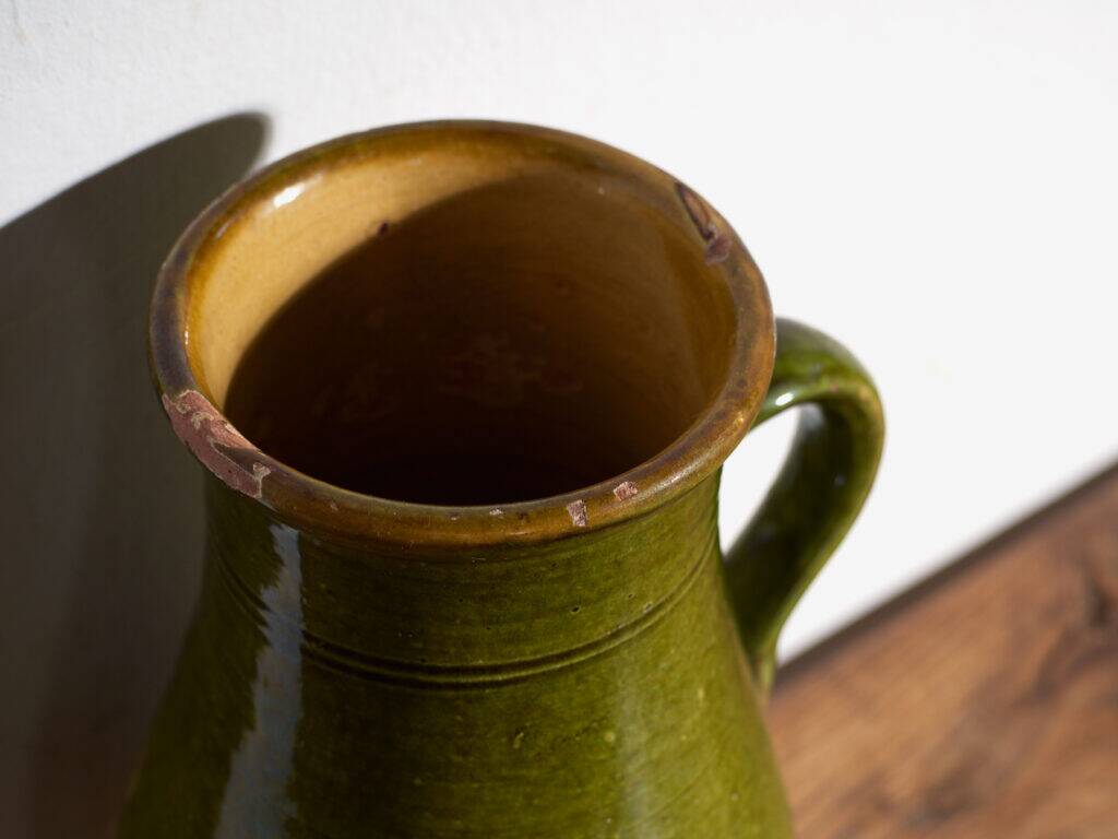 Old glazed ceramic jug – Central Europe, around 1930