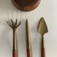 1950s miniature garden tool set
