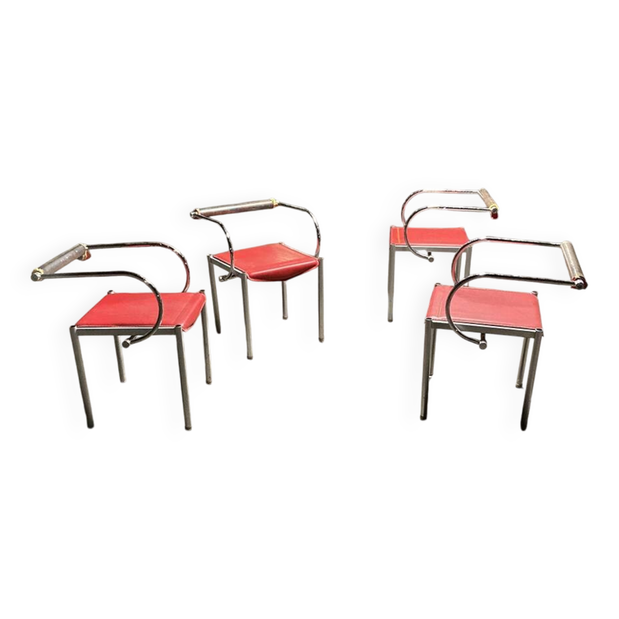 4 post-modern armchairs 1980