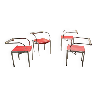 4 post-modern armchairs 1980