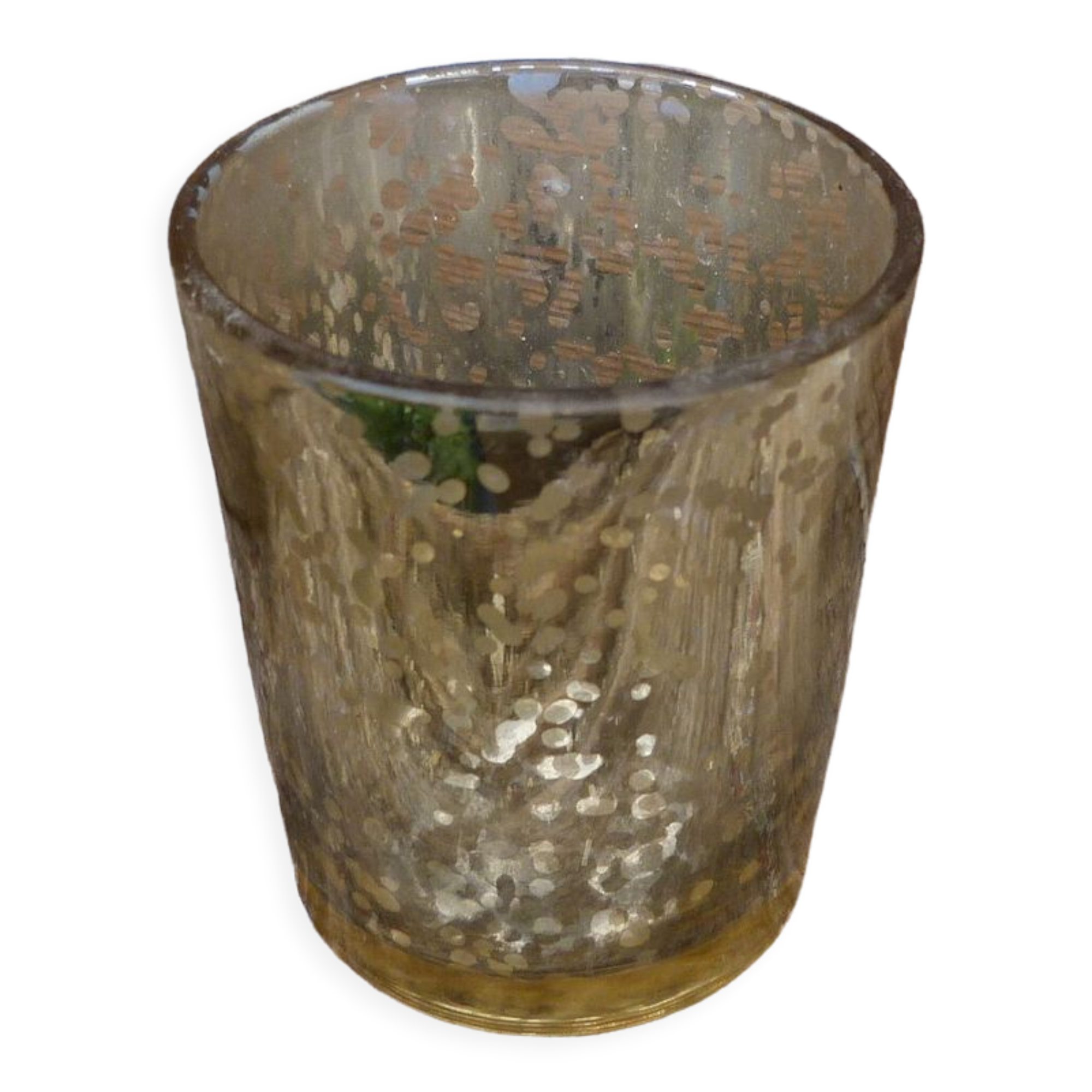 Ancien verre gobelet verre égglomisé mercurisé