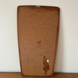 Vintage Danish teak mirror with lovely organic edges.