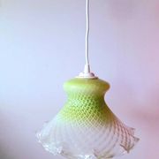 Tinted glass pendant light 1950