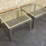 Tables basses en chrome & laiton
