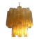 Lustre en verre de murano ambre « tronchi » d50