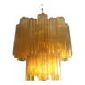 Lustre en verre de murano ambre « tronchi » d50