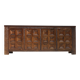 Spanish brutalist sideboard room divider solid walnut wood 1960s