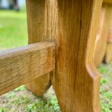 Pair of handcrafted solid elm benches