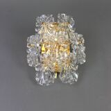 Magnificent pair of crystal wall lights by Kinkeldey, Germany, 1970s.