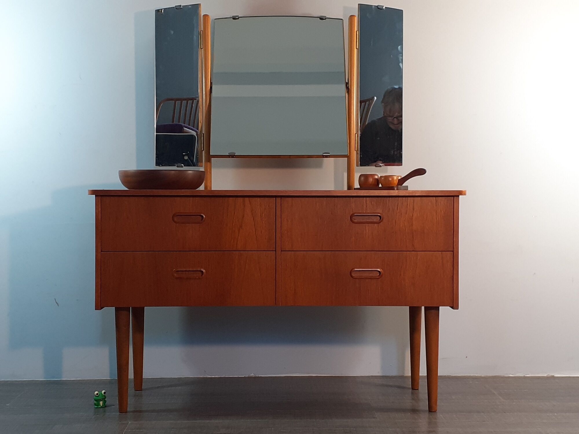 Coiffeuse Norvégienne en Teck convertible Commode, par Steen & Strøm's, Vintage Scandinave 1960s