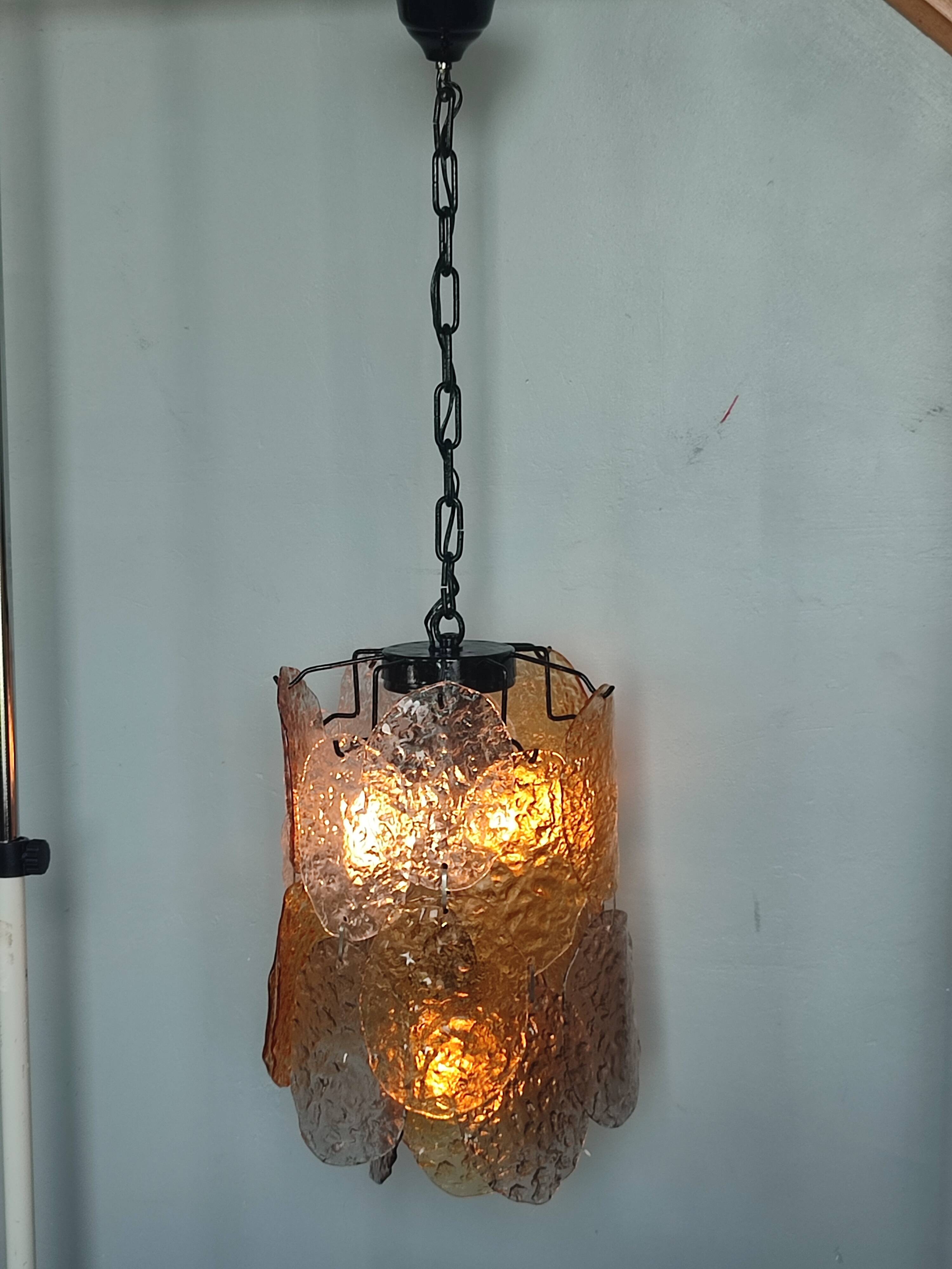 Vintage Murano Glass Disc Chandelier