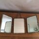 Old triptych barber mirror