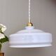 Vintage white opaline lampshade pendant light
