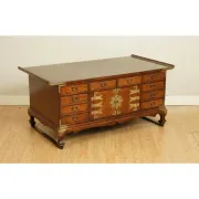 Coffee Table in Elm with Drawers, Korea, Late 19th Century