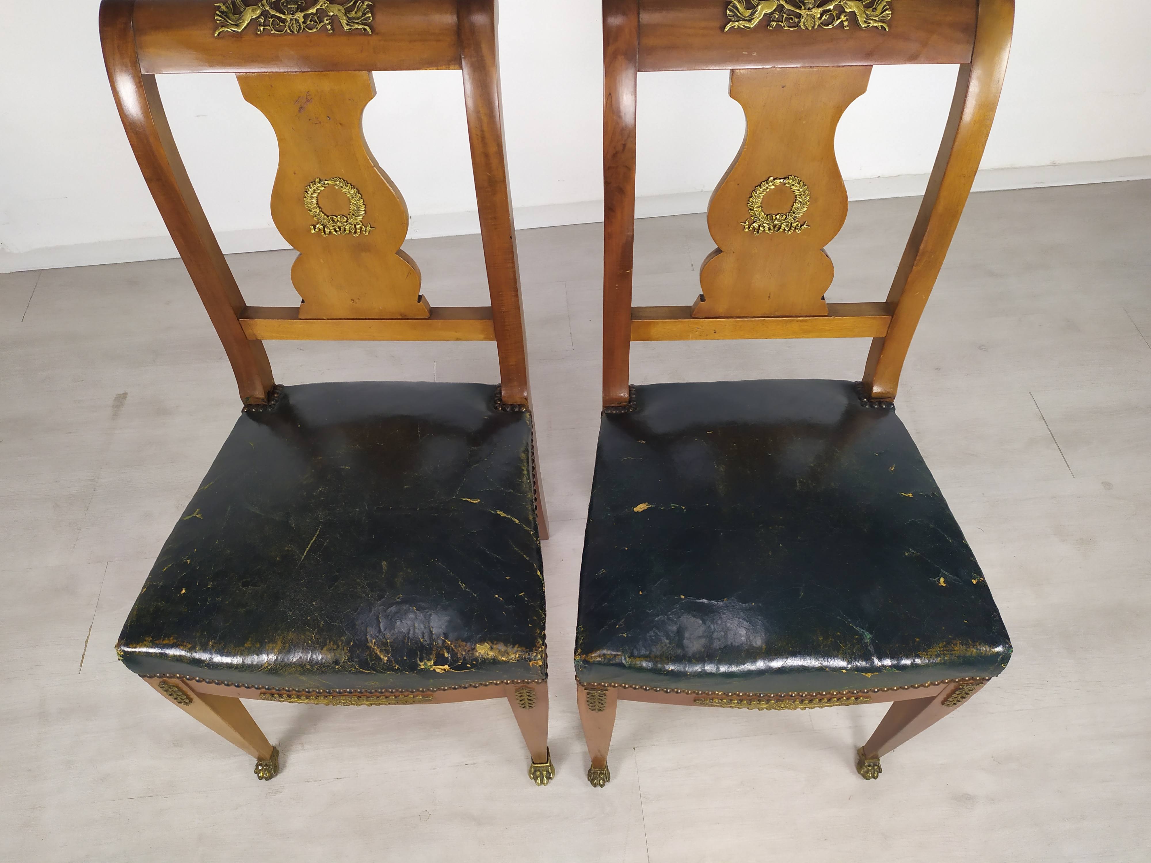 Empire-style desk and chairs