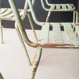 Set of 4 metal chairs