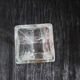 Small square glass soliflore vase - Floral iris decoration - H 19 cm