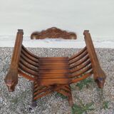 "Dagobert" folding chair with lion heads