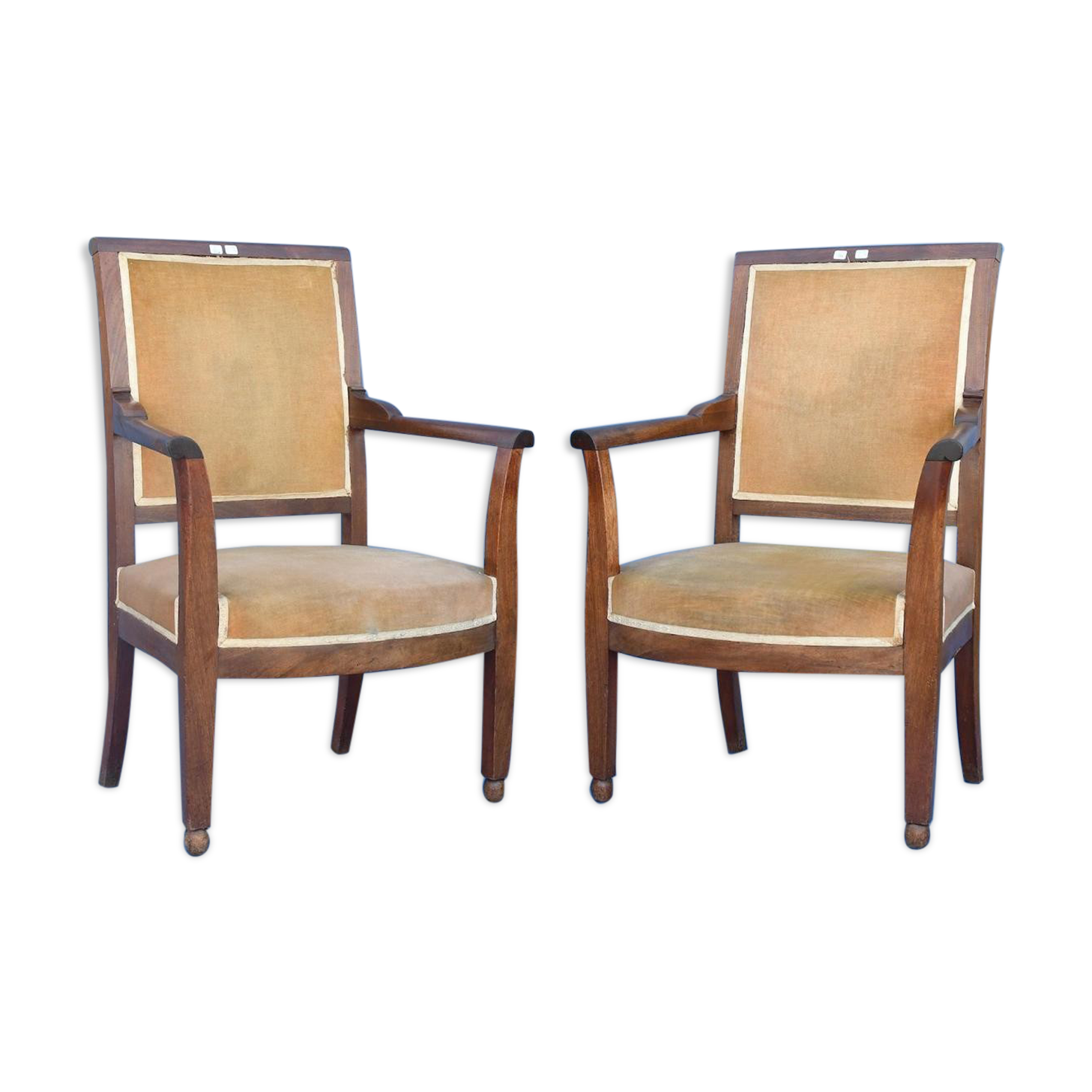 Pair of Restoration-style armchairs