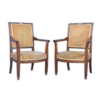 Pair of Restoration-style armchairs