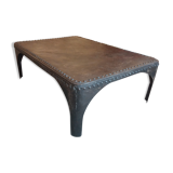 Riveted iron coffee table.