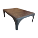 Riveted iron coffee table.