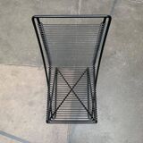 Set of black postmodern Kreuzschwinger chairs by Till Behrens for Schlubach, 1980s.