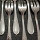 10 cake forks silver metal Ercuis model lauriers dessert forks