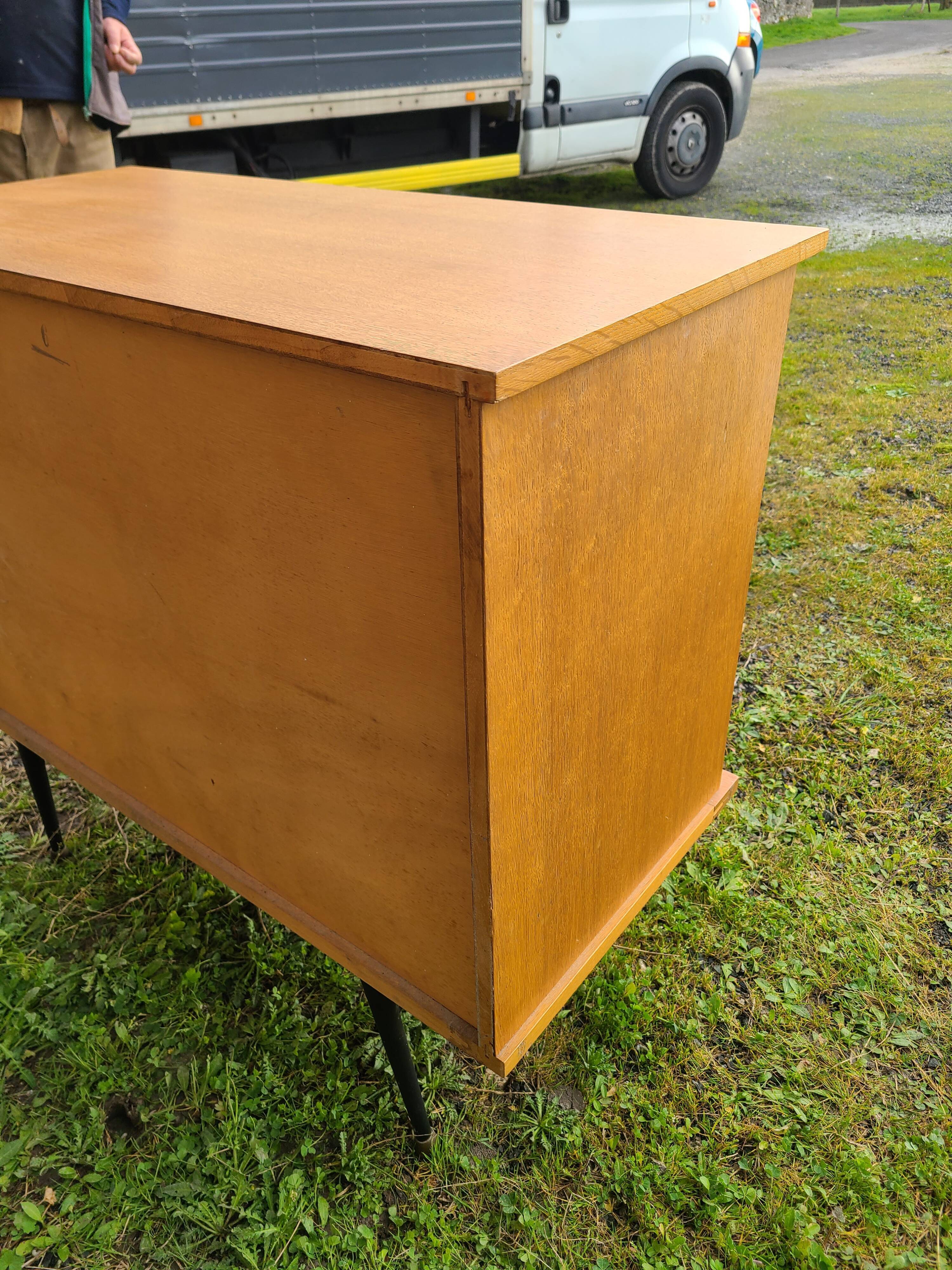 Vintage chest of drawers feet compass gilded brass