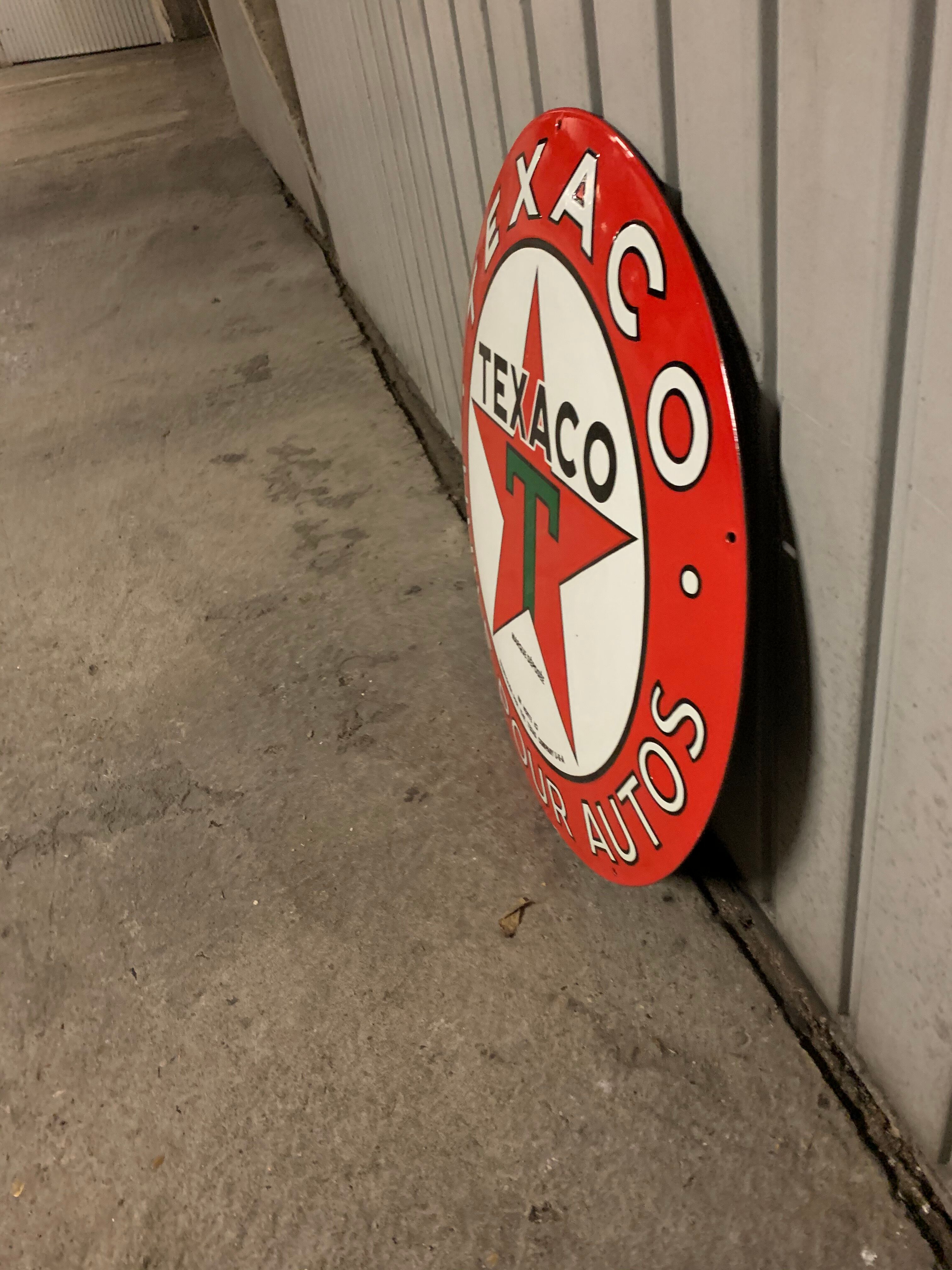 Texaco enamel plate