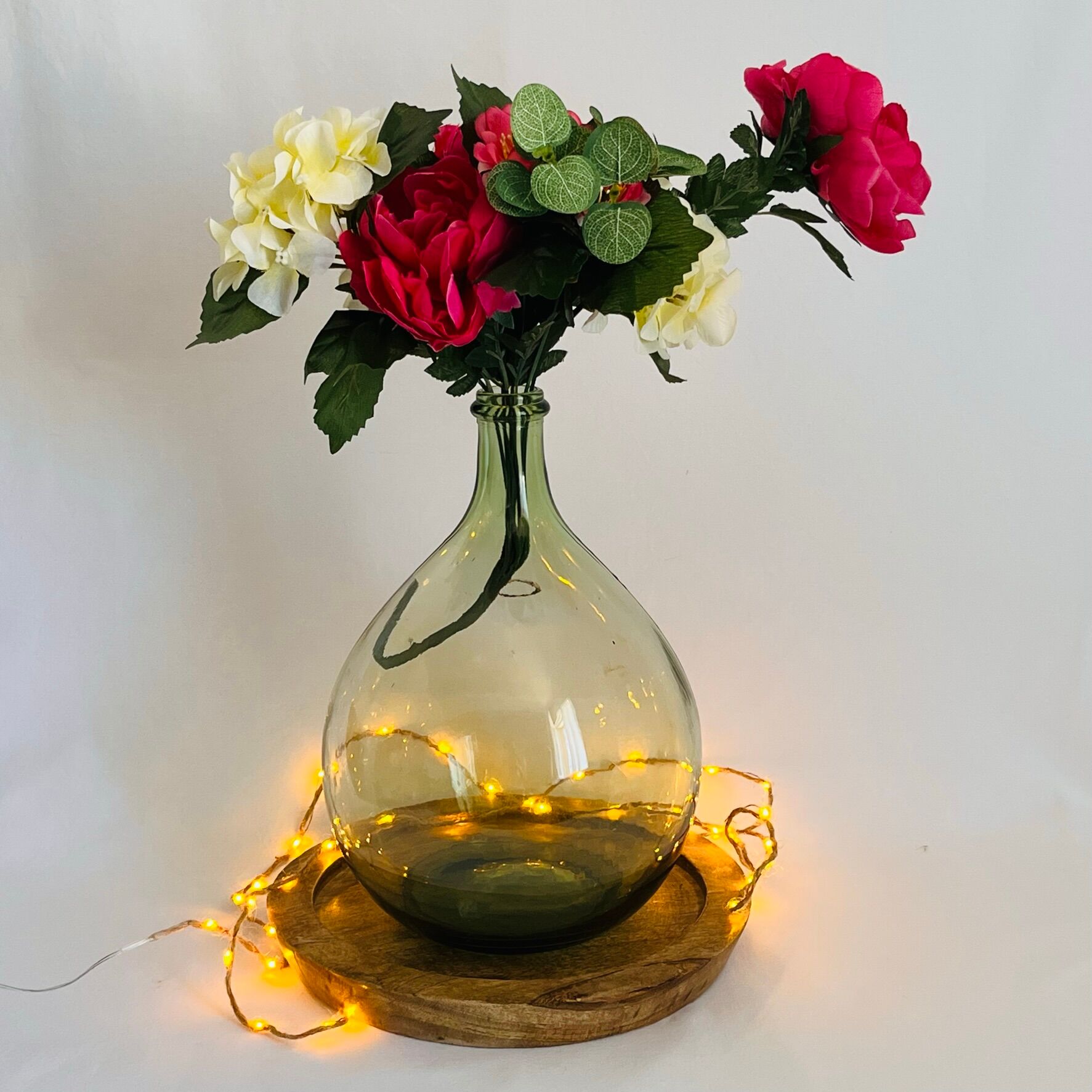 Dame jeanne ancienne 5l vert clair