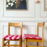 Paire de chaises en orme, années 1970