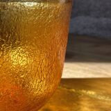 Amber glass salad bowl