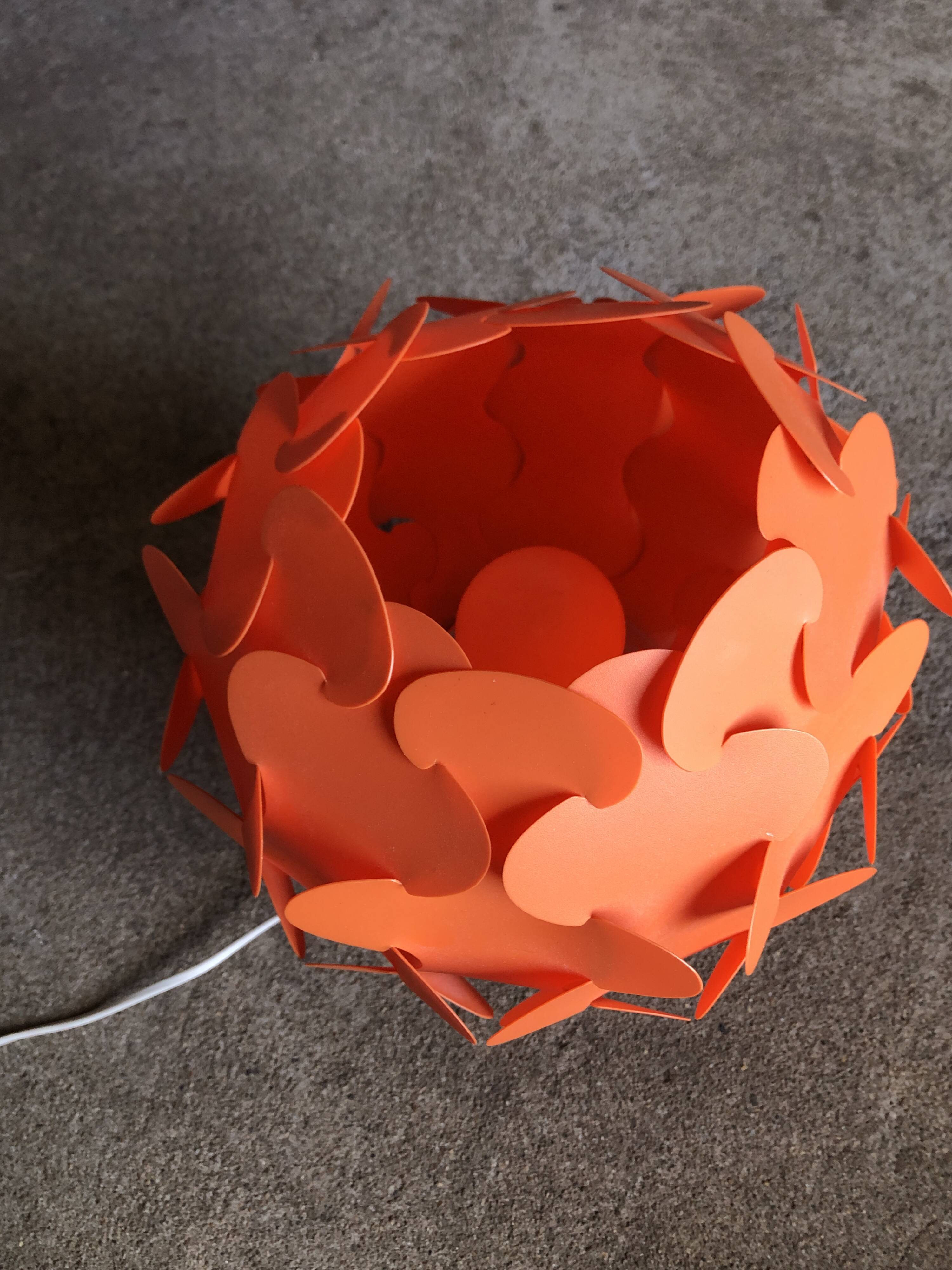 Lampe Ikea vintage orange Fillsta, 1990