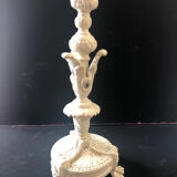 Bronze lamp base painted white