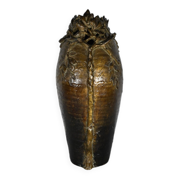 Enamelled Ceramic Vase, signed "Korina", Art Nouveau – 1900