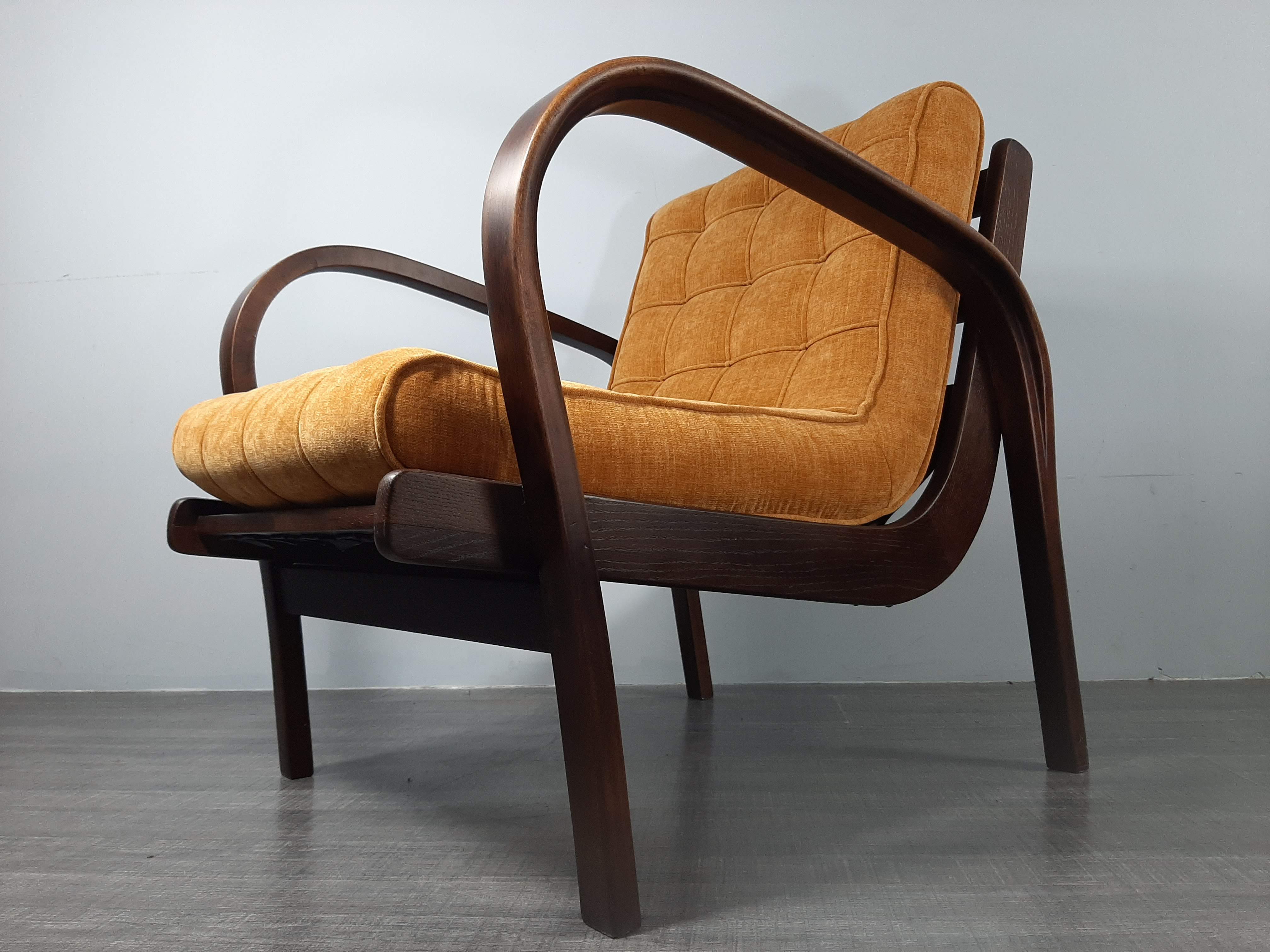 Paire de fauteuils Kropacek & Kozelka modernisme Tchèque 1947