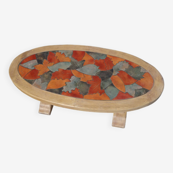 Vallauris ceramic coffee table by Barrois
