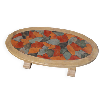 Vallauris ceramic coffee table by Barrois