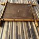 Antique mirror from the 1920s-1930s in bamboo H 49 cm / W 42 cm