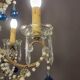 Chandelier with blue pendants