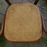 Kohn No. 196 curved wood bistro armchair, new cane