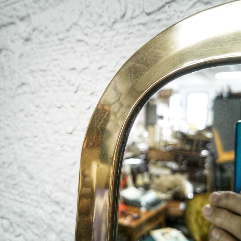 Brass mirror 43x29cm