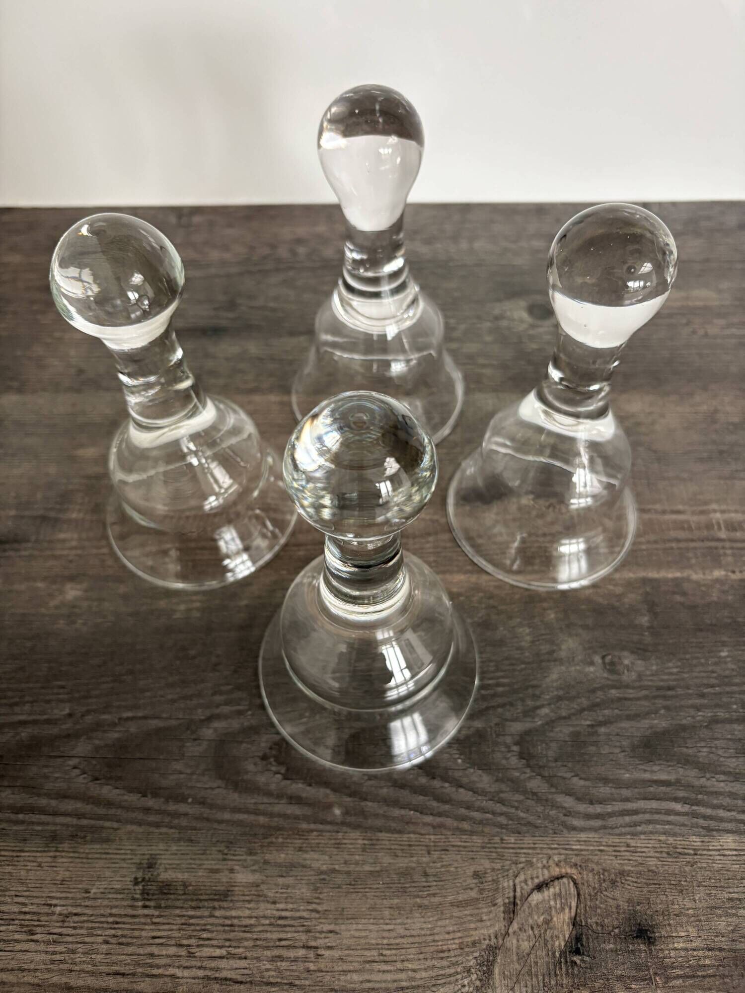 Set of 4 Glass Goblets or Glass Domes