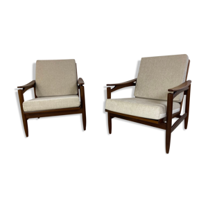 Ensemble de 2 fauteuils - teck
