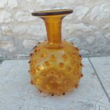 Vase herisson , vintage amber color